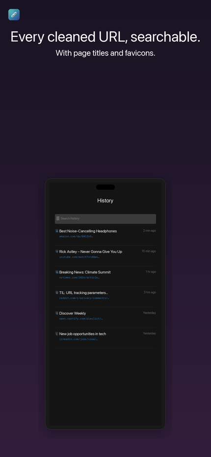 Untracker history on iPhone